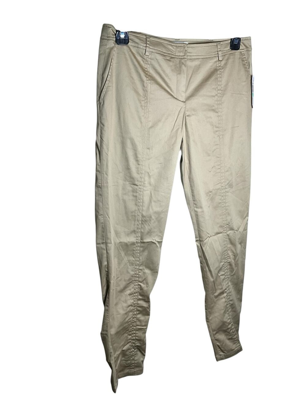 Michael Kors Pants Womens 8 British Khaki Stretch Comfort Mid Rise Straight Leg‎